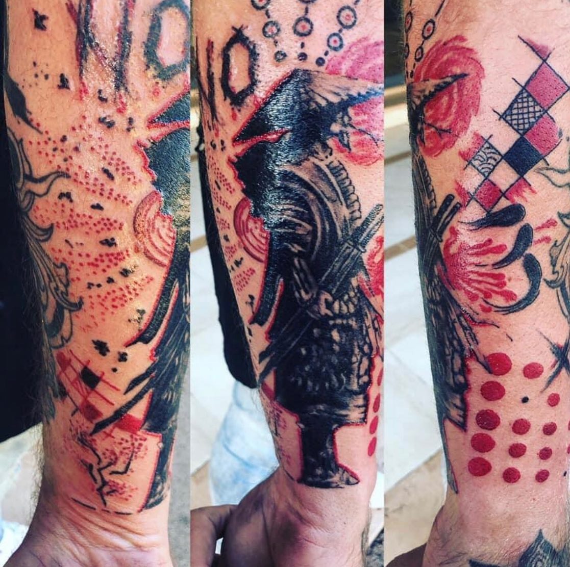 Tatouage réalisme portrait couleur par Fred Saint-Raphaël